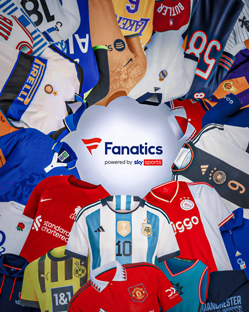 Fanatics announces groundbreaking partnership with Sky Sports to