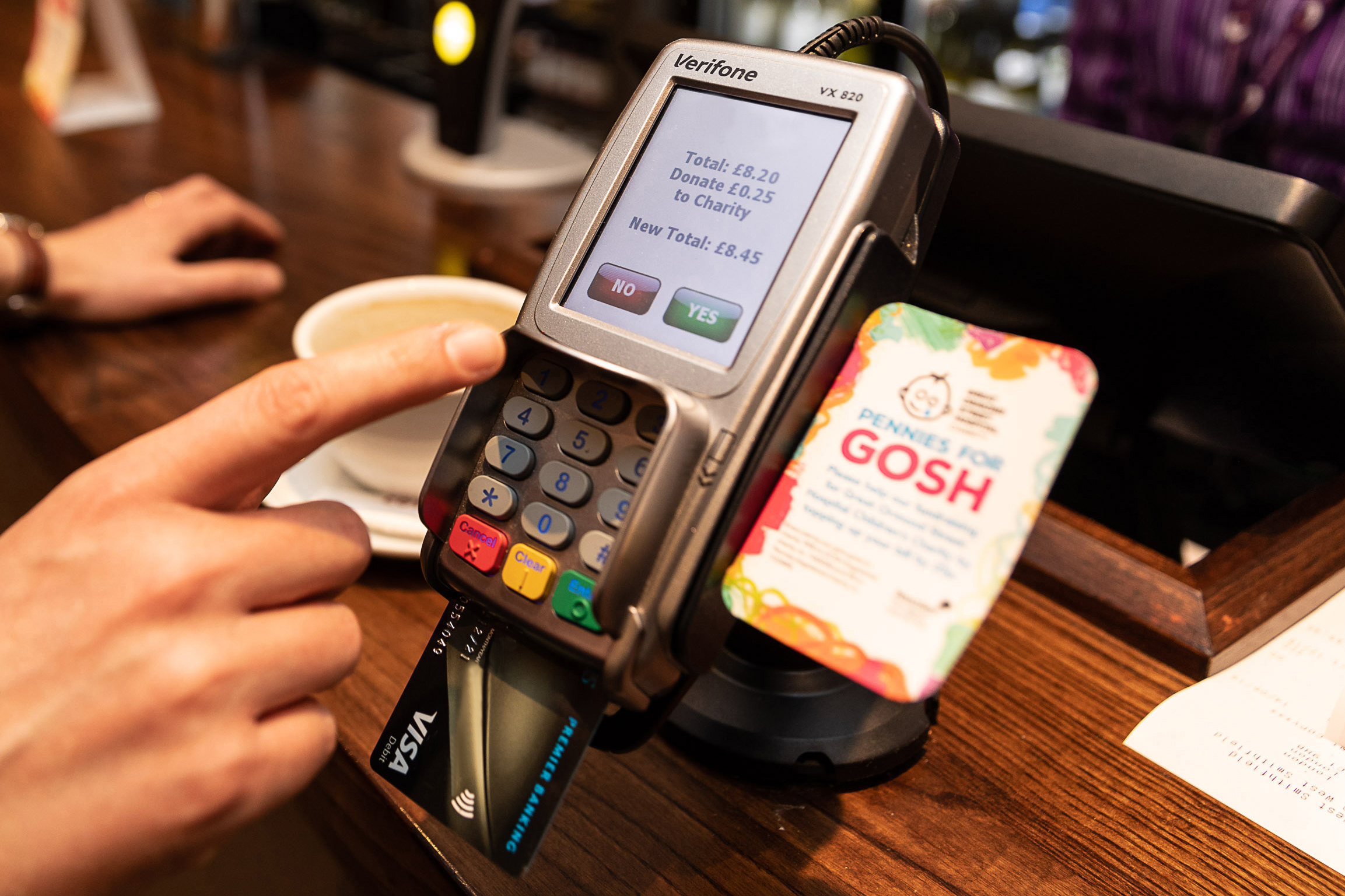 Whitbread Thyme on-screen donation close